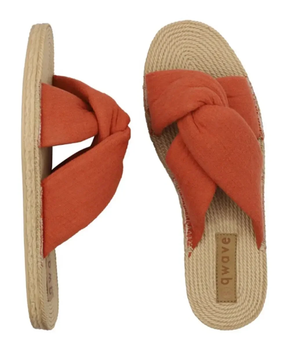 Qwave Ladies' Boho Cross Slide, Rust, Size 40